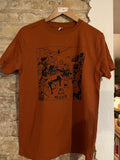 BIS AUFS MESSER - Record Store T-SHIRT (Rust)