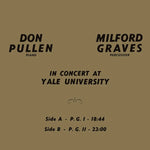 MILFORD GRAVES / DON PULLEN - In Concert At Yale University LP