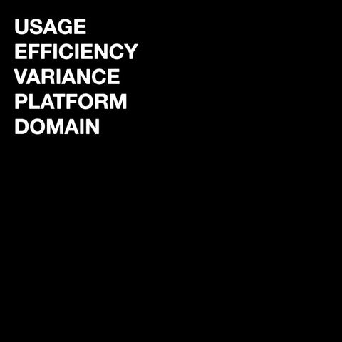 USAGE /EFFICIENCY/ VARIANCE/ PLATFORM/ DOMAIN - s/t LP