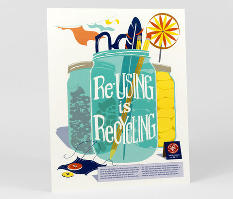 J. WIRTHEIM - Re-Using is Recycling Full Color Poster