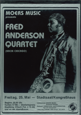 FRED ANDERSON QUARTET - Moers Music 1979 POSTER
